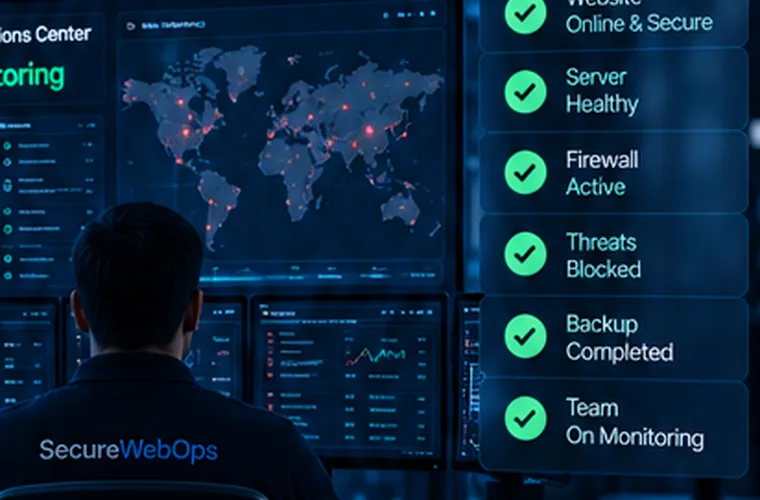 Minh họa trung tâm giám sát Managed Security và trạng thái bảo mật hệ thống