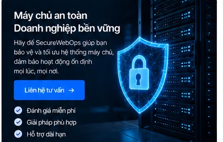 Minh họa máy chủ được bảo vệ và tối ưu vận hành