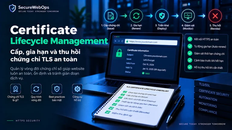 Certificate Lifecycle Management cấp gia hạn và thu hồi chứng chỉ TLS an toàn