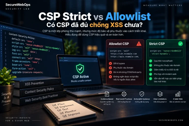 Strict CSP versus allowlist CSP with nonce hash strict-dynamic and XSS mitigation