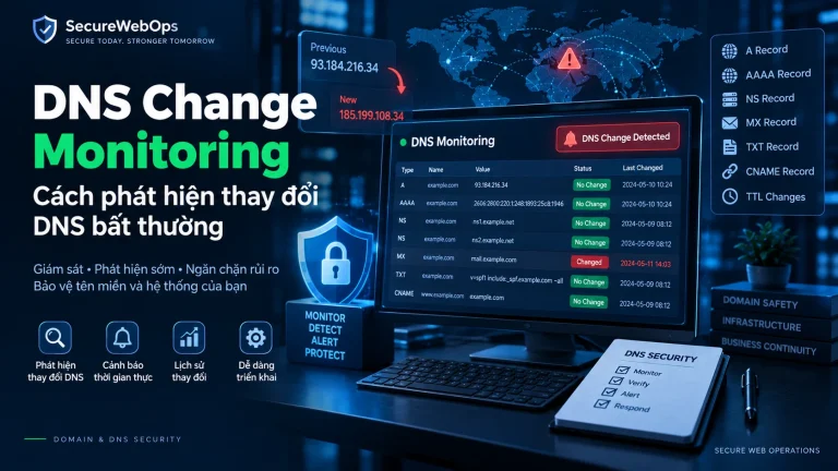 DNS Change Monitoring cách phát hiện thay đổi DNS bất thường