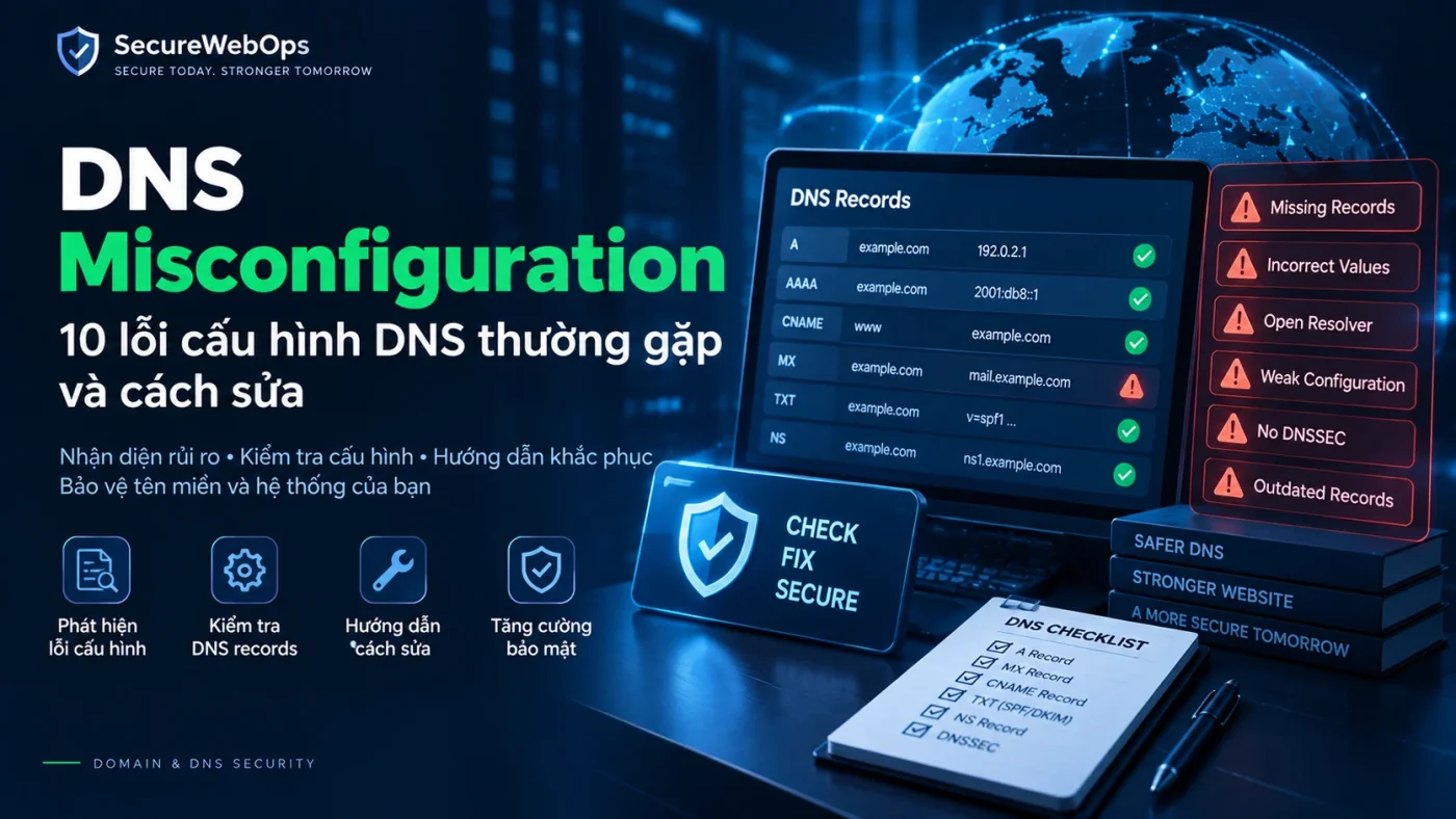 DNS Misconfiguration 10 lỗi cấu hình DNS thường gặp và cách sửa