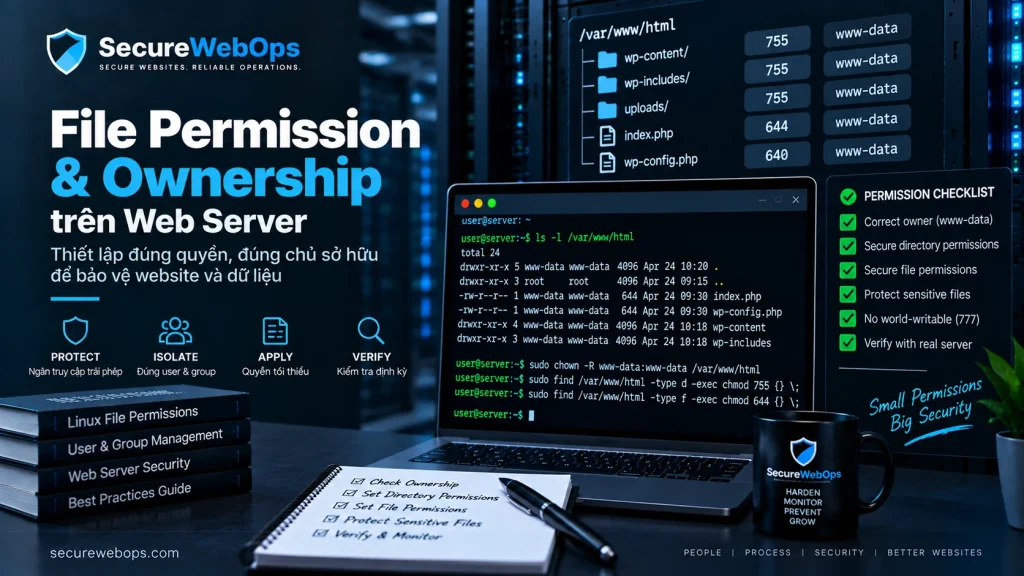 File Permission và Ownership trên Web Server - chmod chown và filesystem access