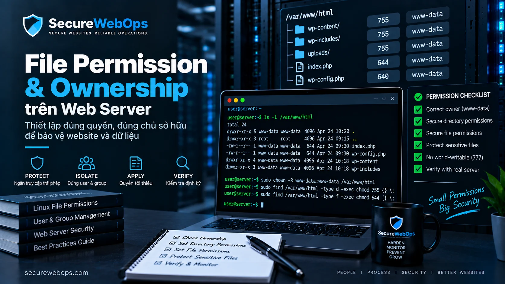 File Permission và Ownership trên Web Server - chmod chown và filesystem access