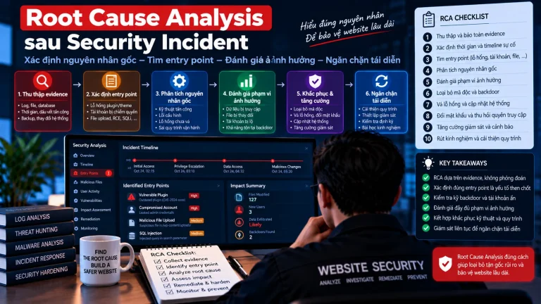 Incident Recovery Plan đưa website trở lại vận hành an toàn sau sự cố
