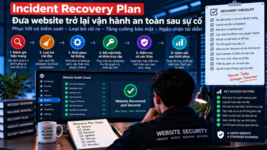 Khi nào có thể đưa website hoạt động trở lại sau sự cố bảo mật