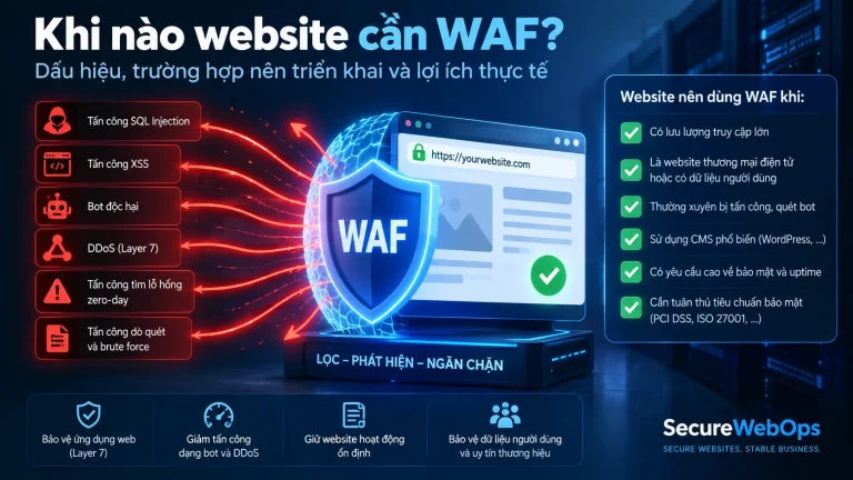 Minh họa khi nào website cần WAF và các dấu hiệu nên triển khai Web Application Firewall