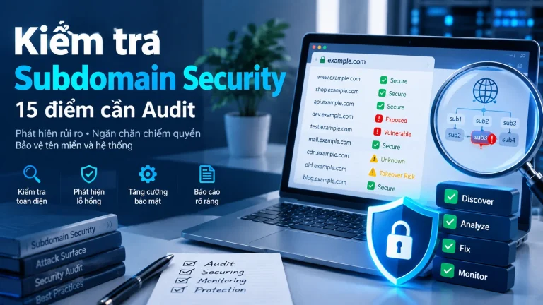 Kiểm tra Subdomain Security 15 điểm cần Audit