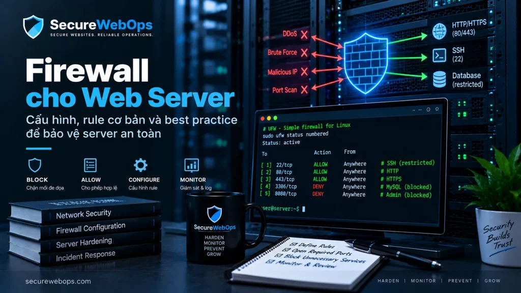 Linux Firewall cho Web Server - inbound policy với UFW và nftables