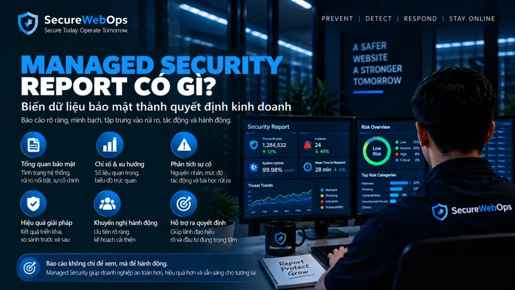Managed Security Review định kỳ về KPI rủi ro và hành động
