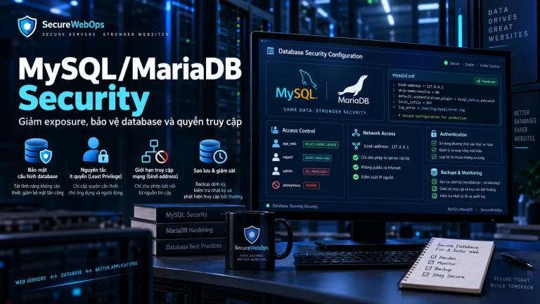 MySQL MariaDB Security - giảm exposure và bảo vệ database service trên Web Server