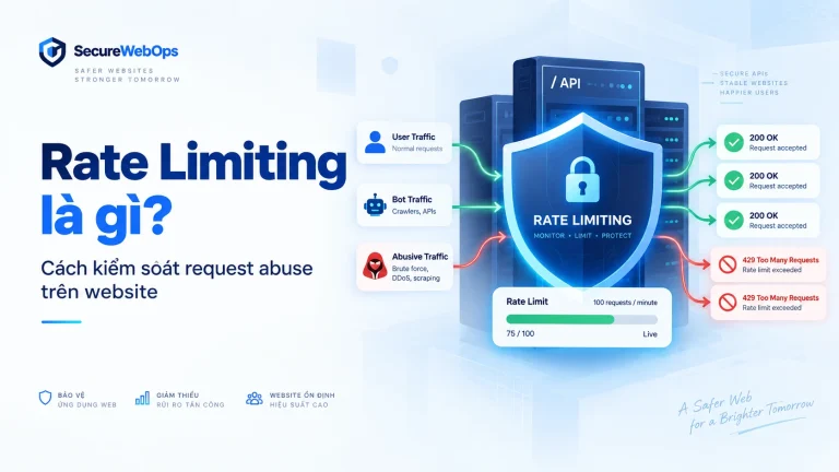Rate Limiting giúp kiểm soát request abuse trên website