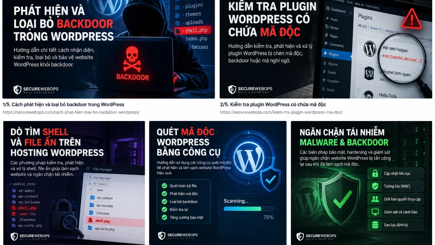 Minh họa điều tra file PHP mới tạo hoặc vừa chỉnh sửa trong WordPress