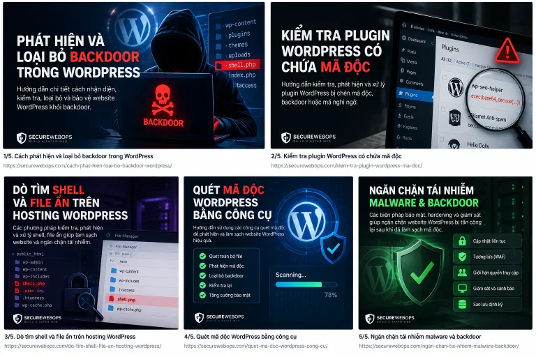 Minh họa điều tra file PHP mới tạo hoặc vừa chỉnh sửa trong WordPress