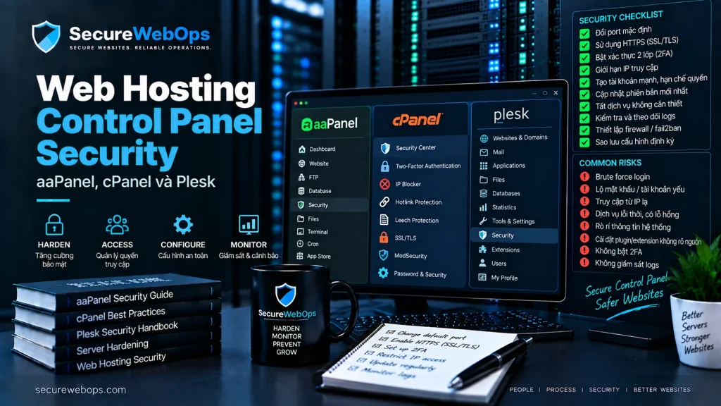Web Hosting Control Panel Security - bảo vệ aaPanel, cPanel và Plesk