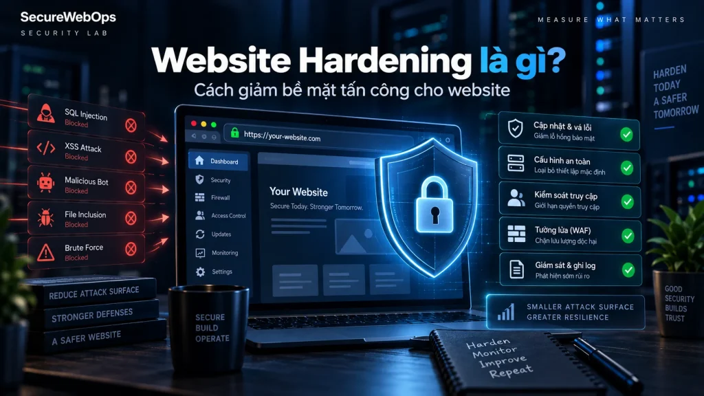Website Hardening giúp giảm bề mặt tấn công cho website