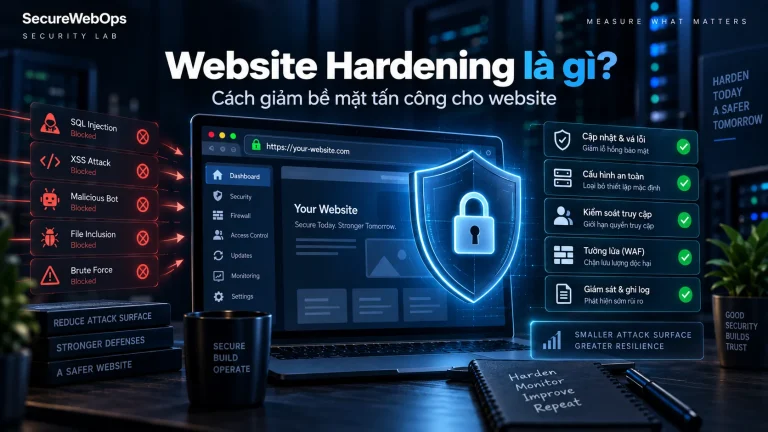 Website Hardening giúp giảm bề mặt tấn công cho website
