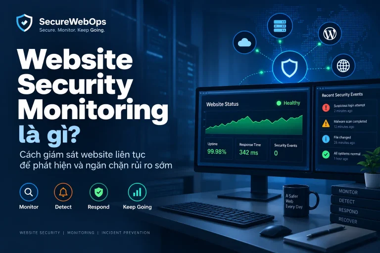 Website Security Monitoring với dashboard cảnh báo và trạng thái website