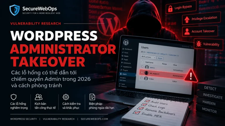 WordPress Administrator Takeover tháng 9/2026